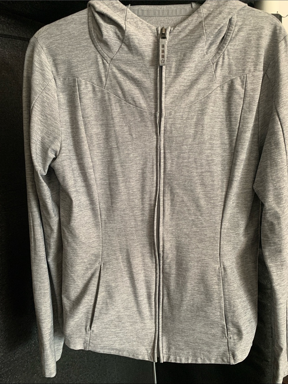 #566 Tuff Athletics Light Gray Zip-Front Hoodie Jacket